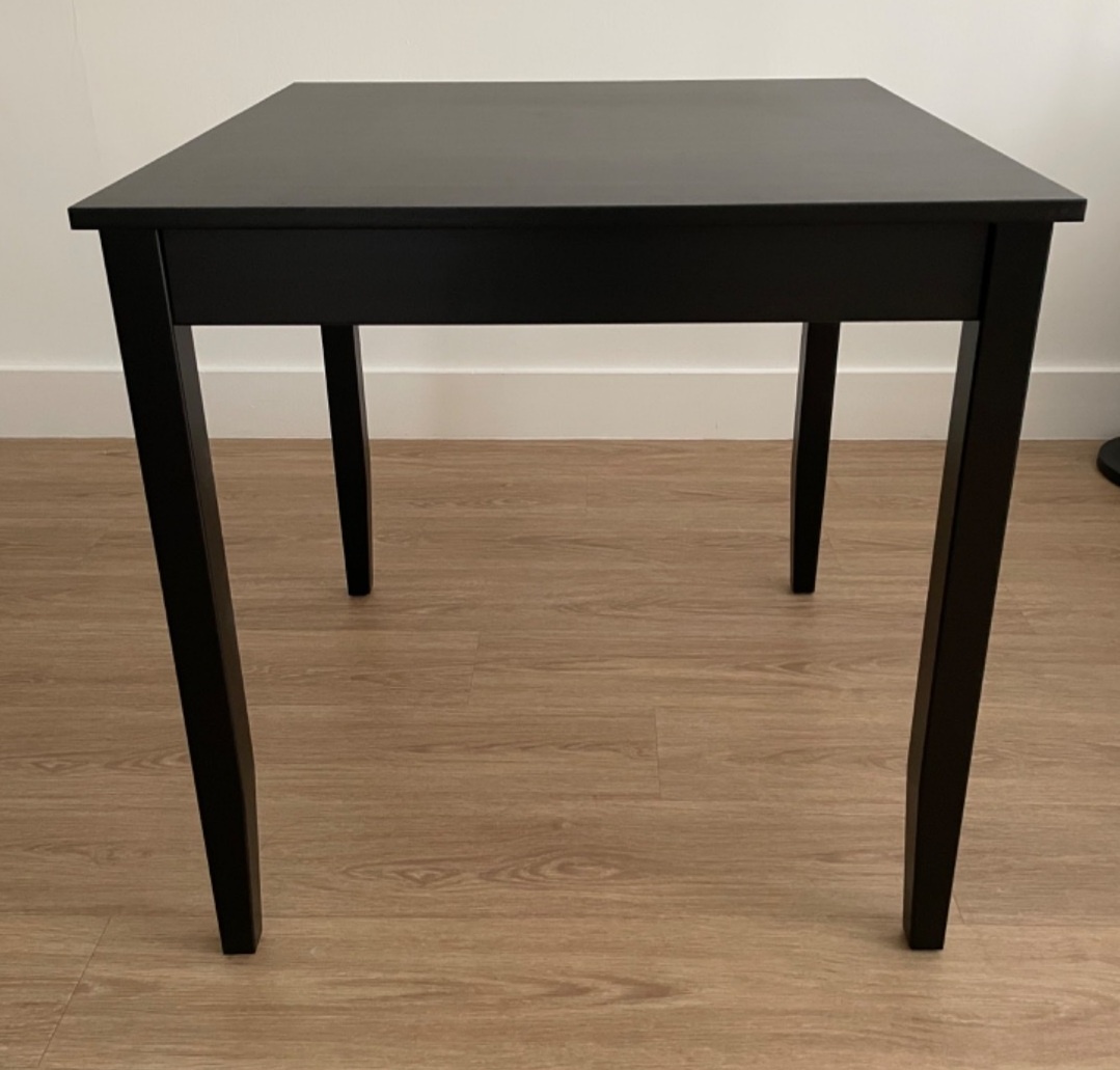 Černý stůl Ikea Lerhamn 75x75cm jako nový - 2