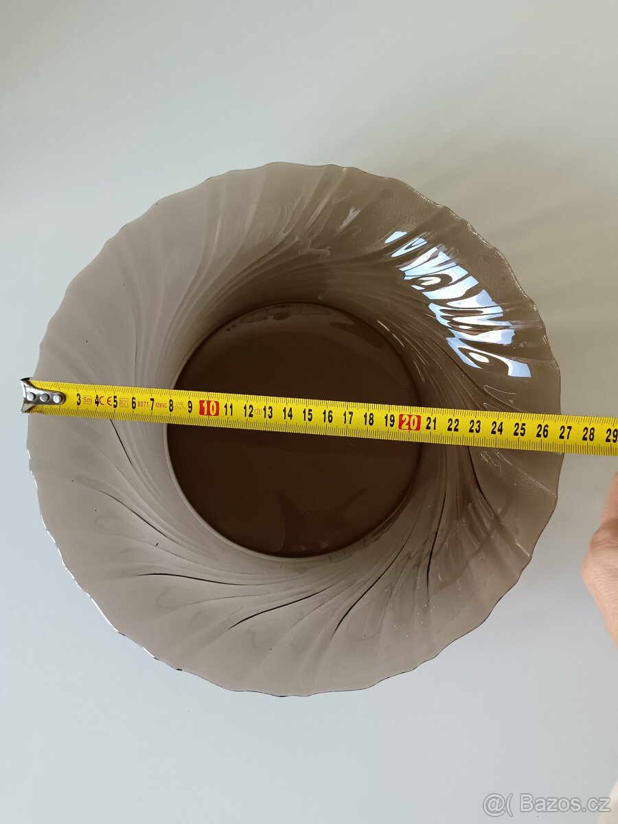 Talíř z kouřového skla - 2