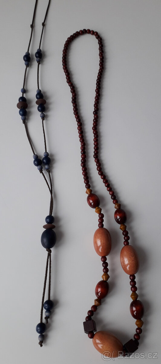 dřevěné korálky - náhrdelníky - 2