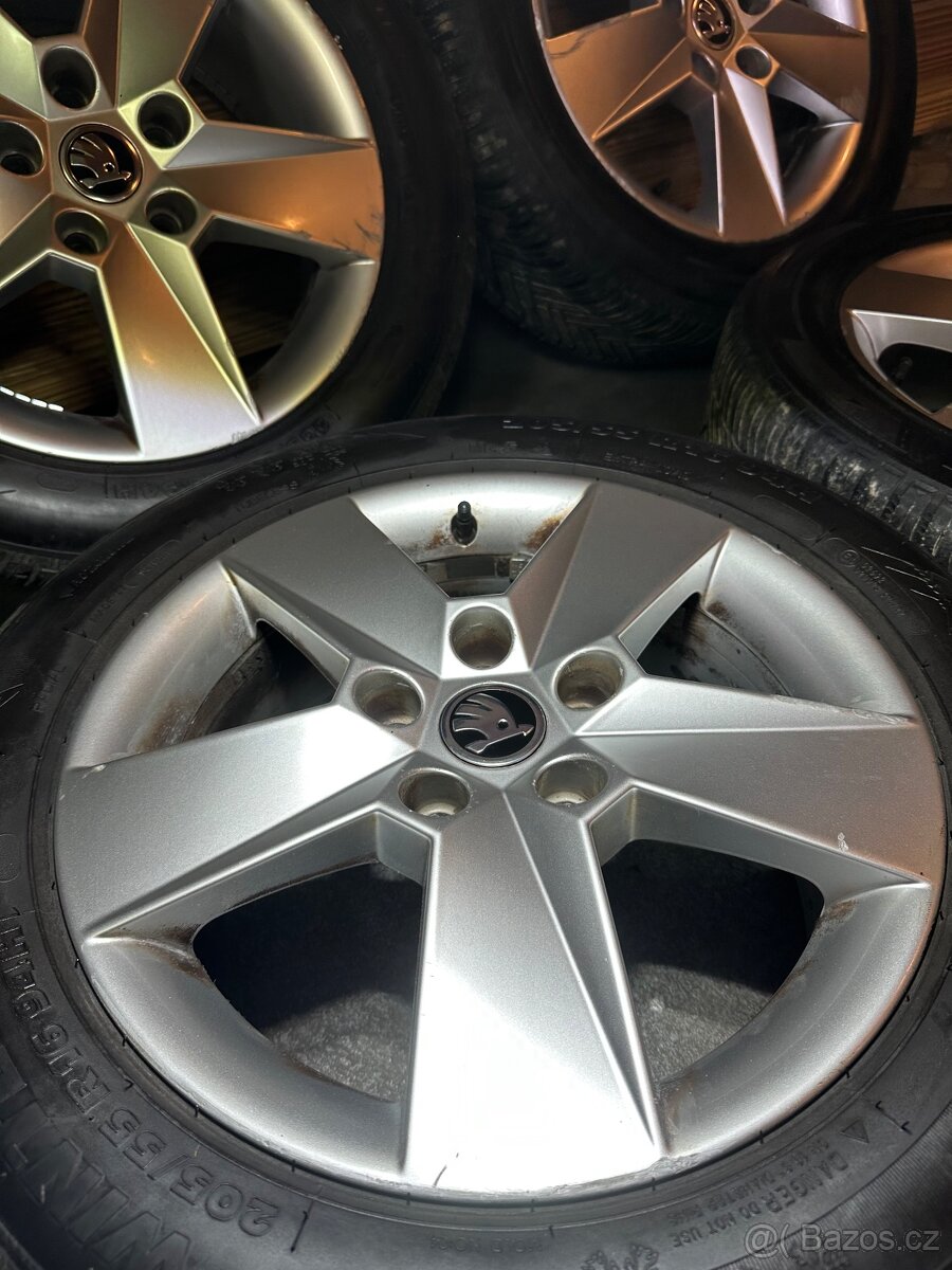 ALU Kola ŠKODA 5x112 R16 ILIAS Zimní Pneu 205/55/16 - 2