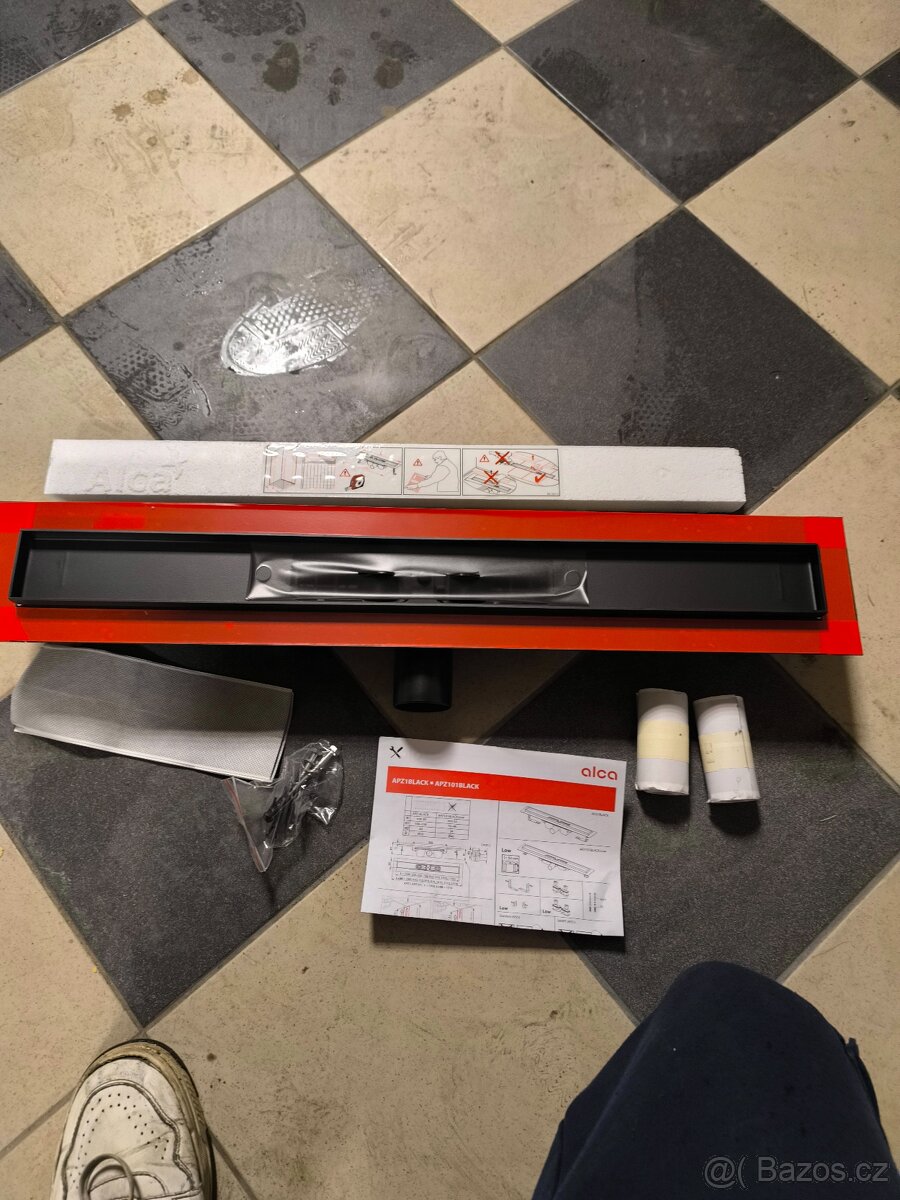 Sprchový žlab alcadrain,alcaplast APZ1-BLACK 650 - 2