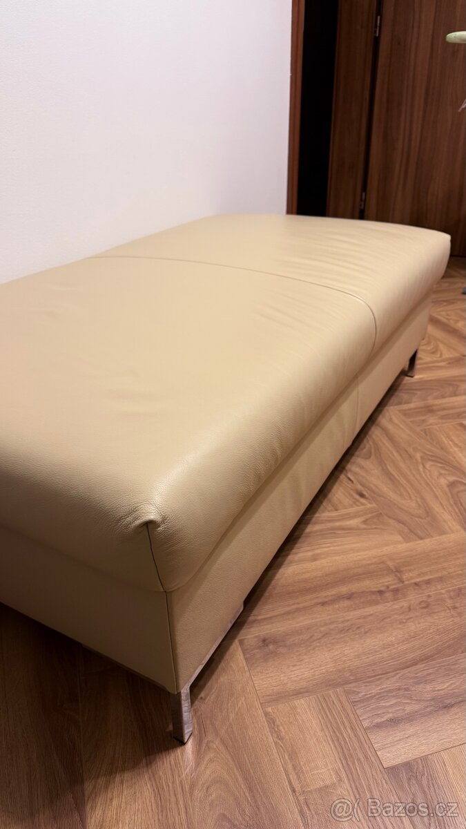 Bezovy kozeny taburet - 2
