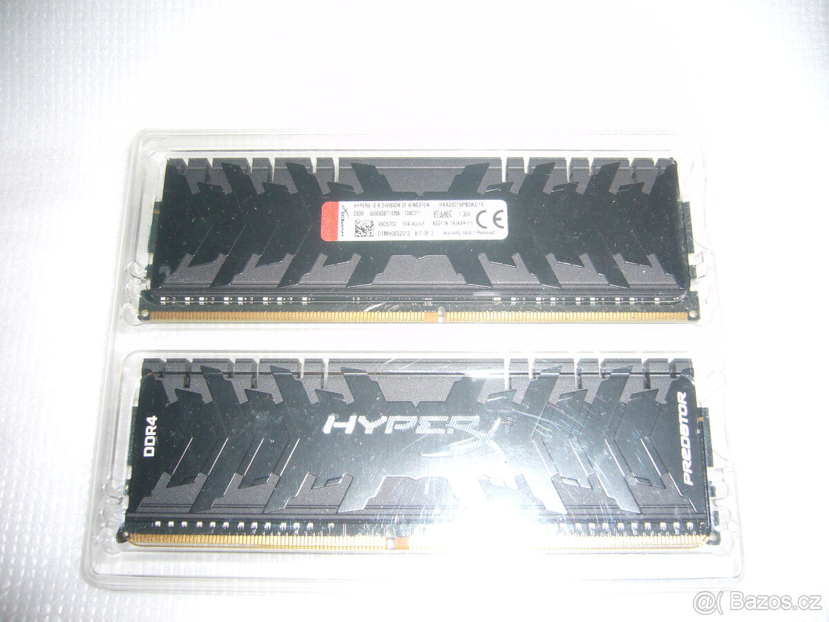 HyperX 16GB KIT DDR4 3333MHz CL16 Predator SHX433C16PB3K2/16 - 2