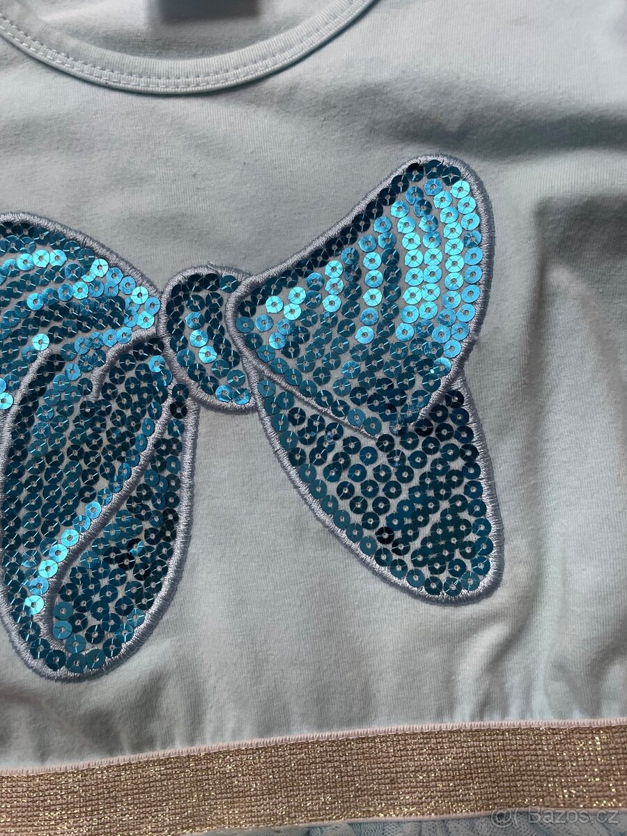 Šaty bavlna a tyl vel. 116/122 jako nové - 2