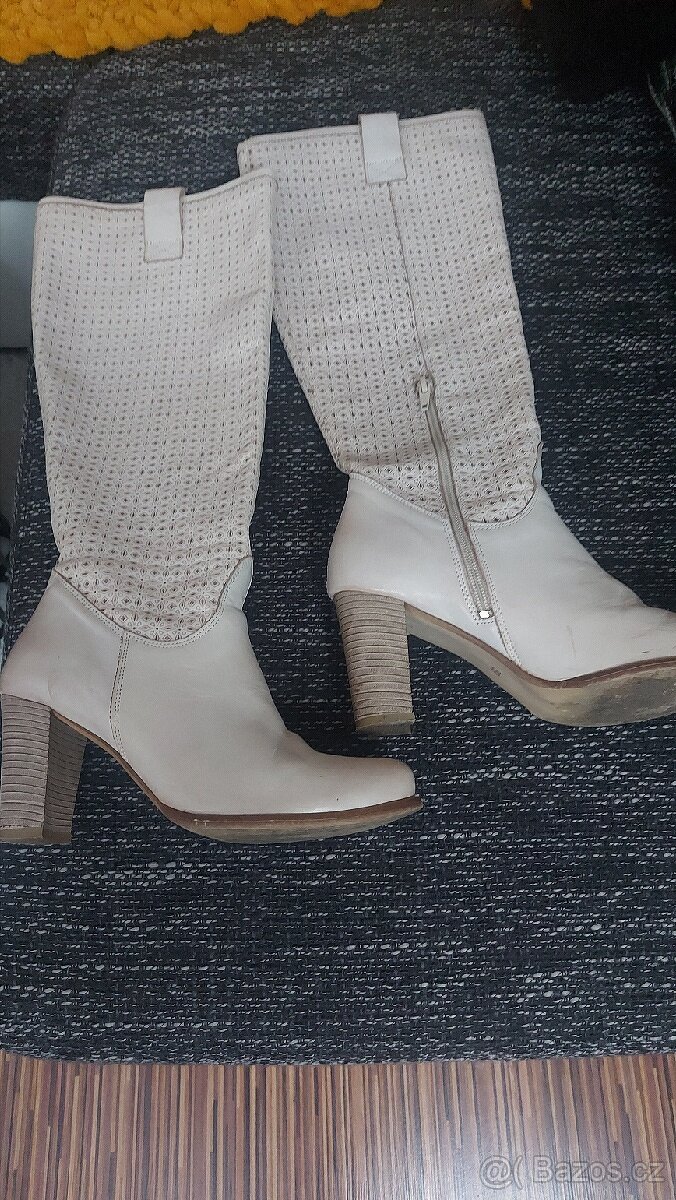 Dámské kožené kozačky Dapi - 2