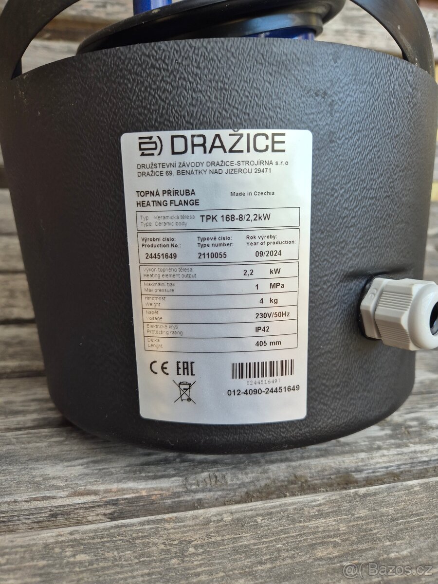 Topné těleso Dražice TPK 168-8/2,2kW - 2