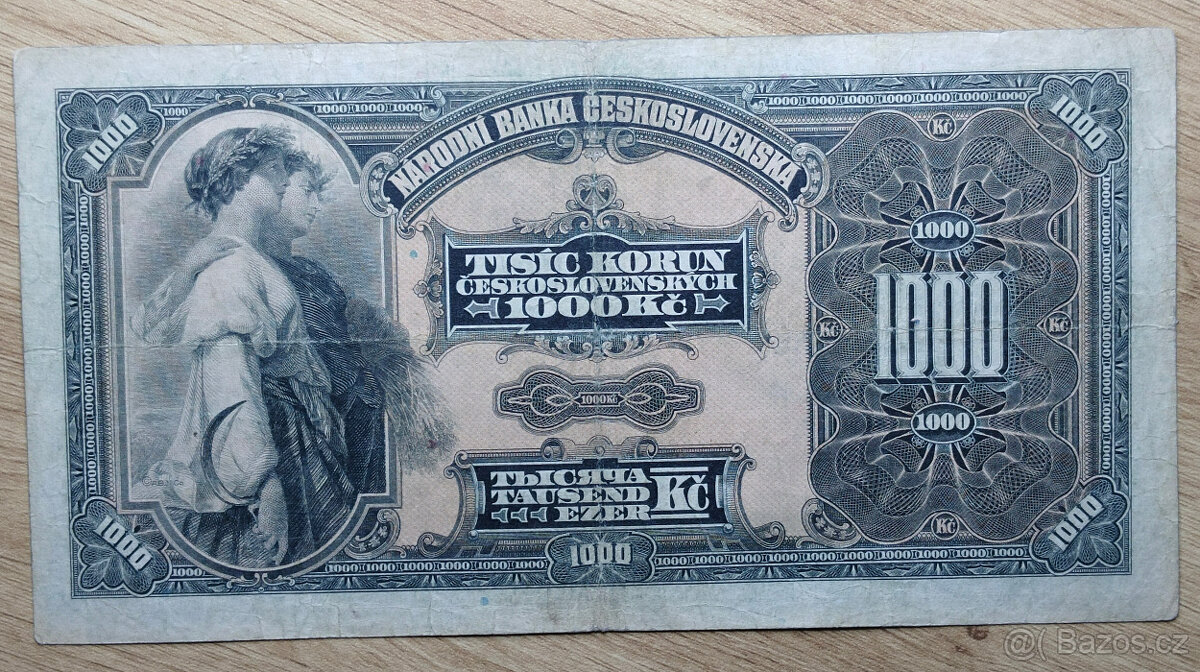 1000 korun 1932 Československo - 2