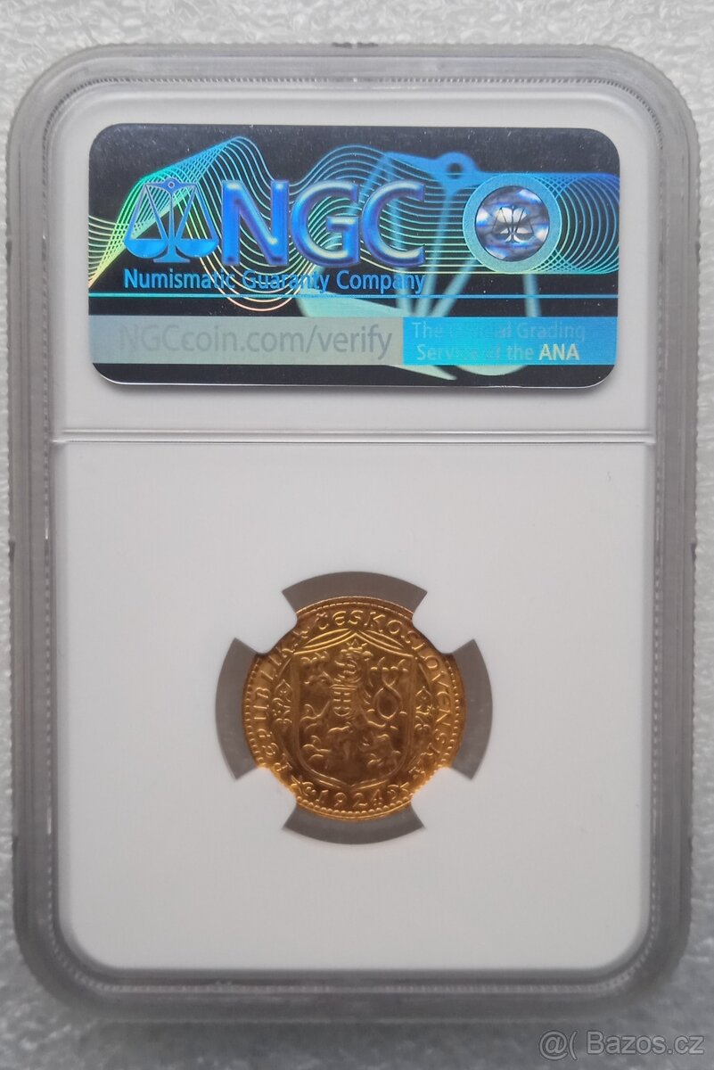 Svatováclavský dukát 1924 NGC MS62 - 2