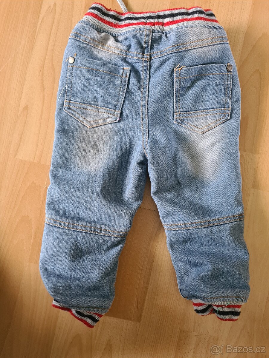 Džíny pro chlapečka, zateplené, vel. 92 - 2