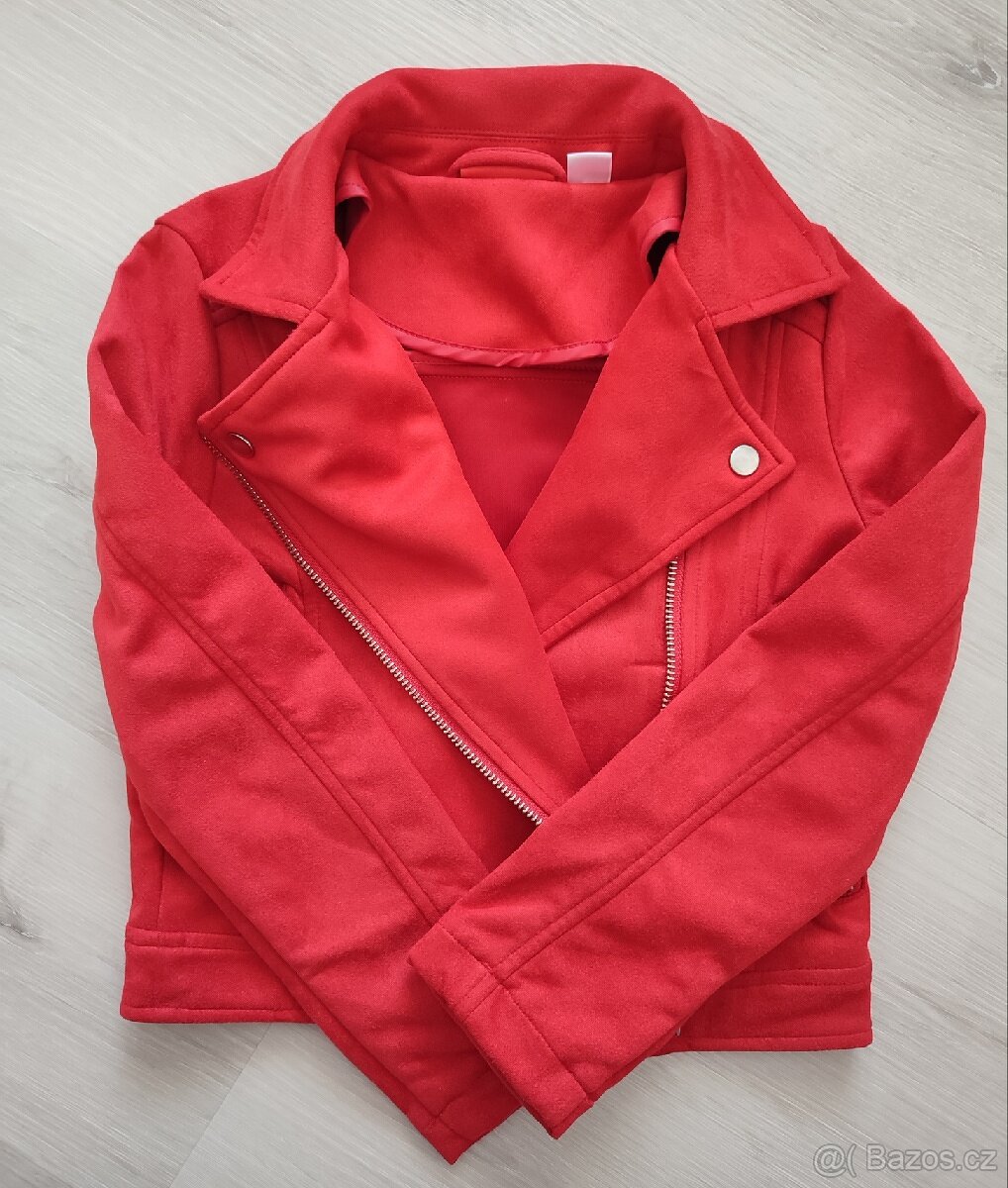 Dívčí tmavě červená bunda Pepperts vel. 122 - 2