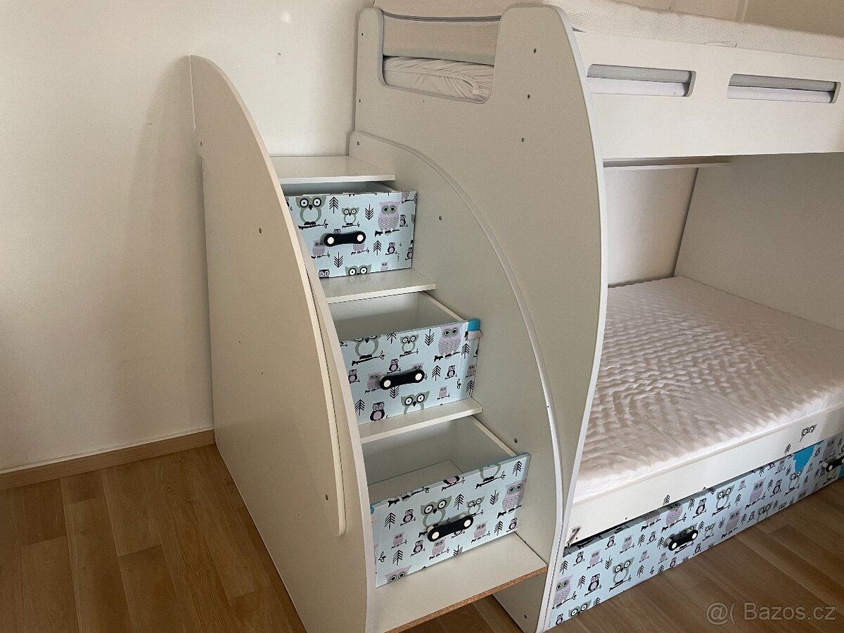 ✅ Dětská dvoupatrová postel | včetně roštů a matrací - 2