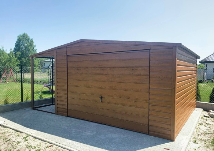 Garáž 4x6 + přístřešek 2m - 2