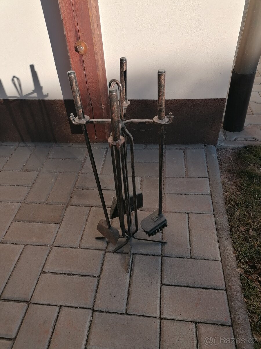 Prodám krbové nářadí - kované - TOP stav - 2