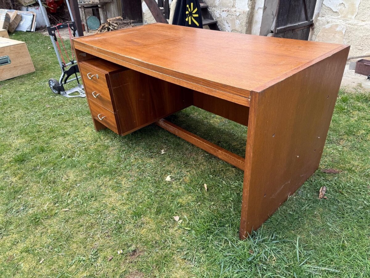 Stylový dřevěný psací stůl se šuplíky 150×75 cm - 2