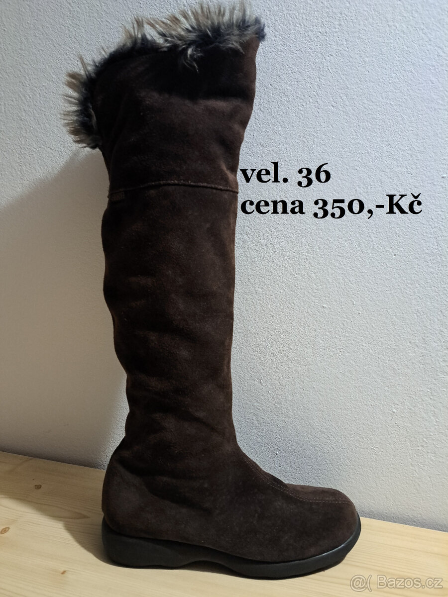 Hnědé kozačky vel.36 - 5 párů - 2