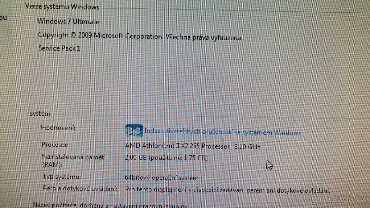 PC AMD 3,1 GHz, 2 GB Ram - 2