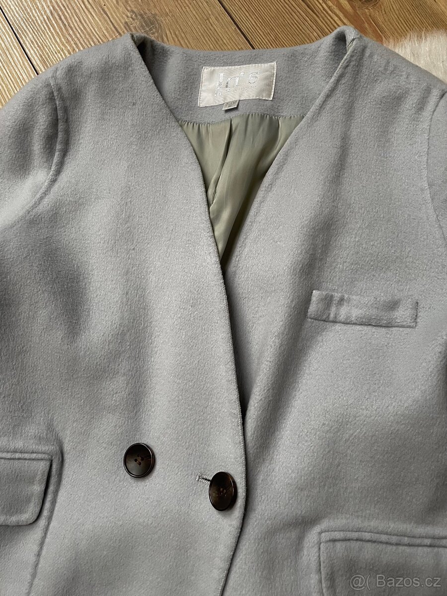 Dámský světle modrý kabát vel. M - 2