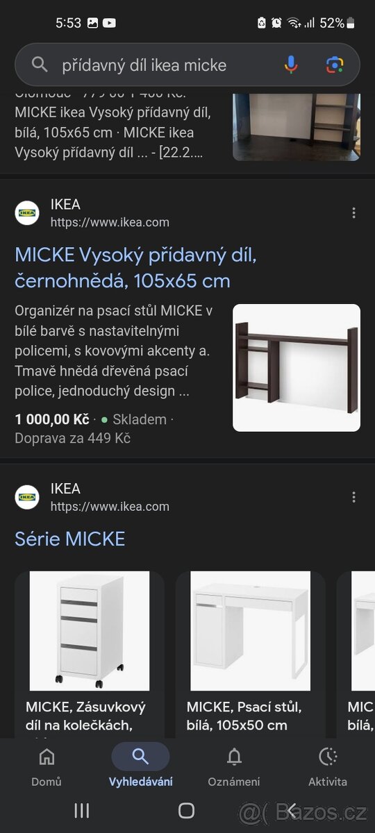 Přídavný díl na stůl IKEA MICKE - 2