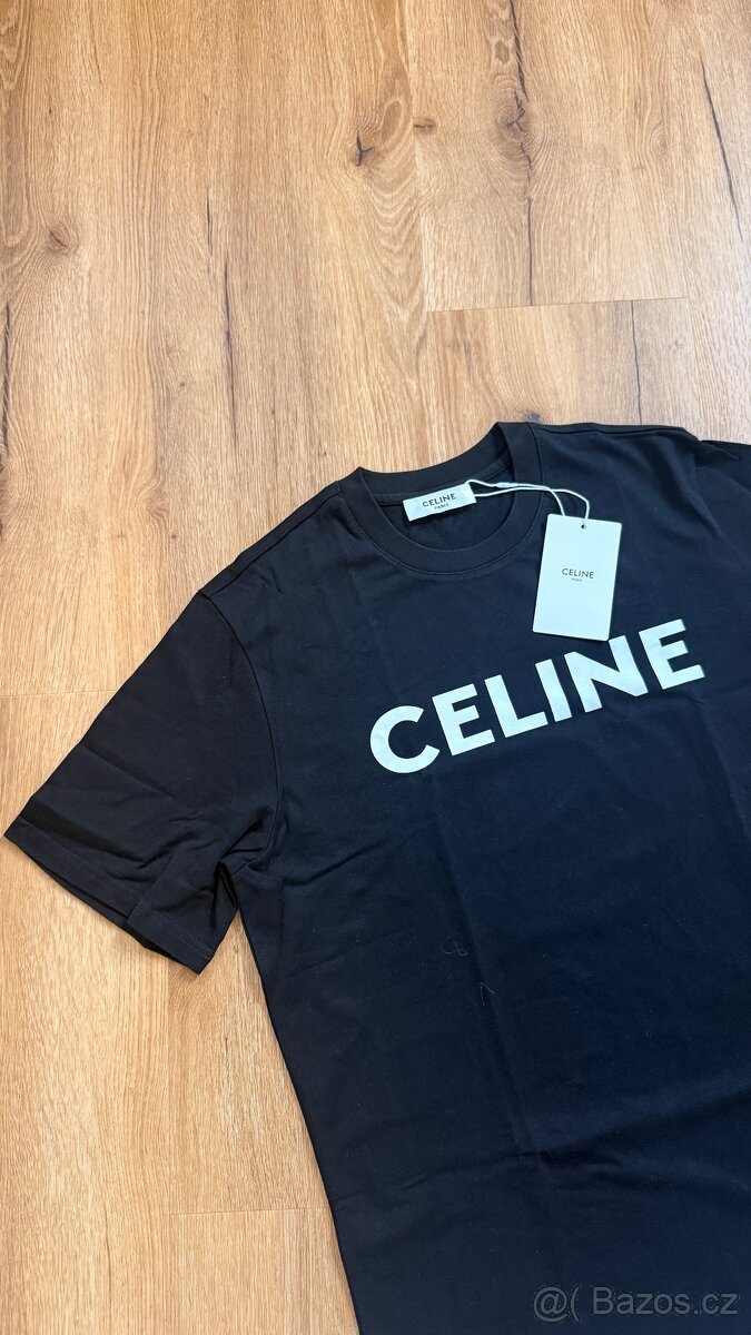 Černé oversize tričko Celine - vel. S - 2