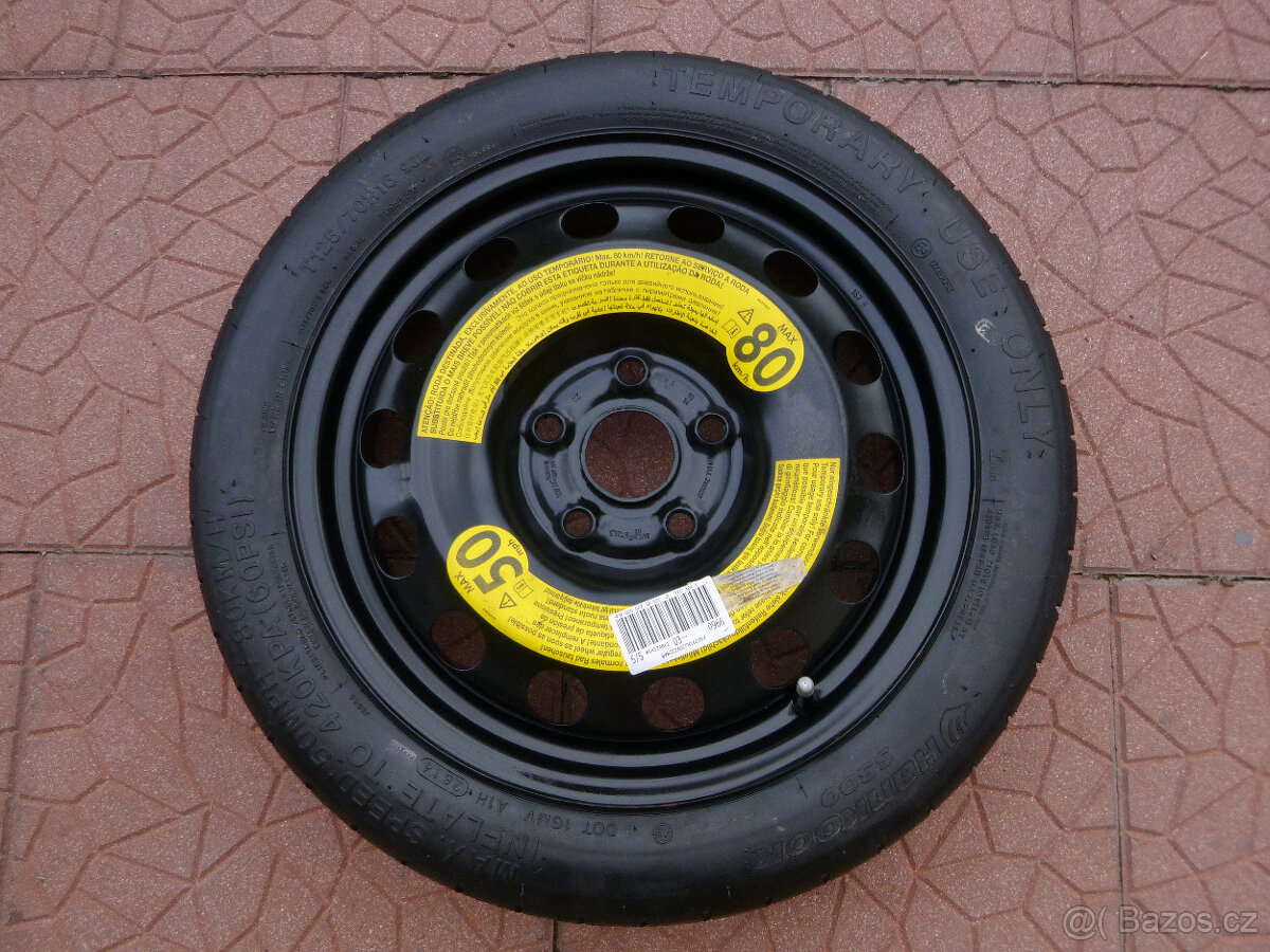 Rezerva dojezdovka originál VW 5x112 3,5Jx16 ET25,5 - 2