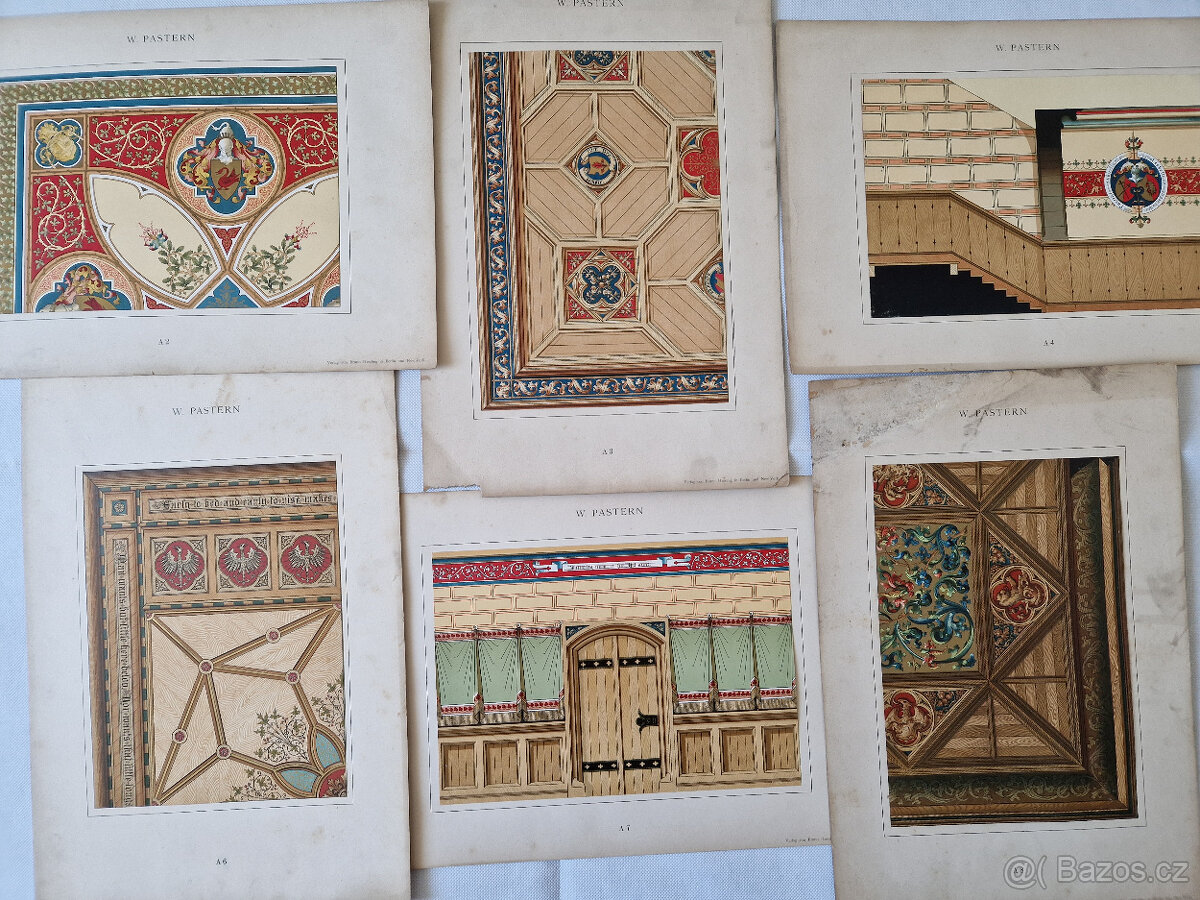 Vzorník předloh pro malíře stropní malba architektura 1896 - 2