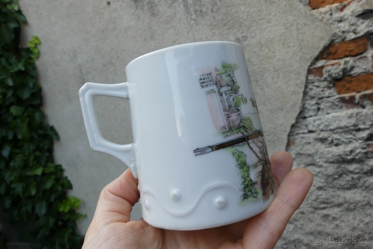 Vojáci...starožitný hrnek, Schlagenwald - Slavkov - 2