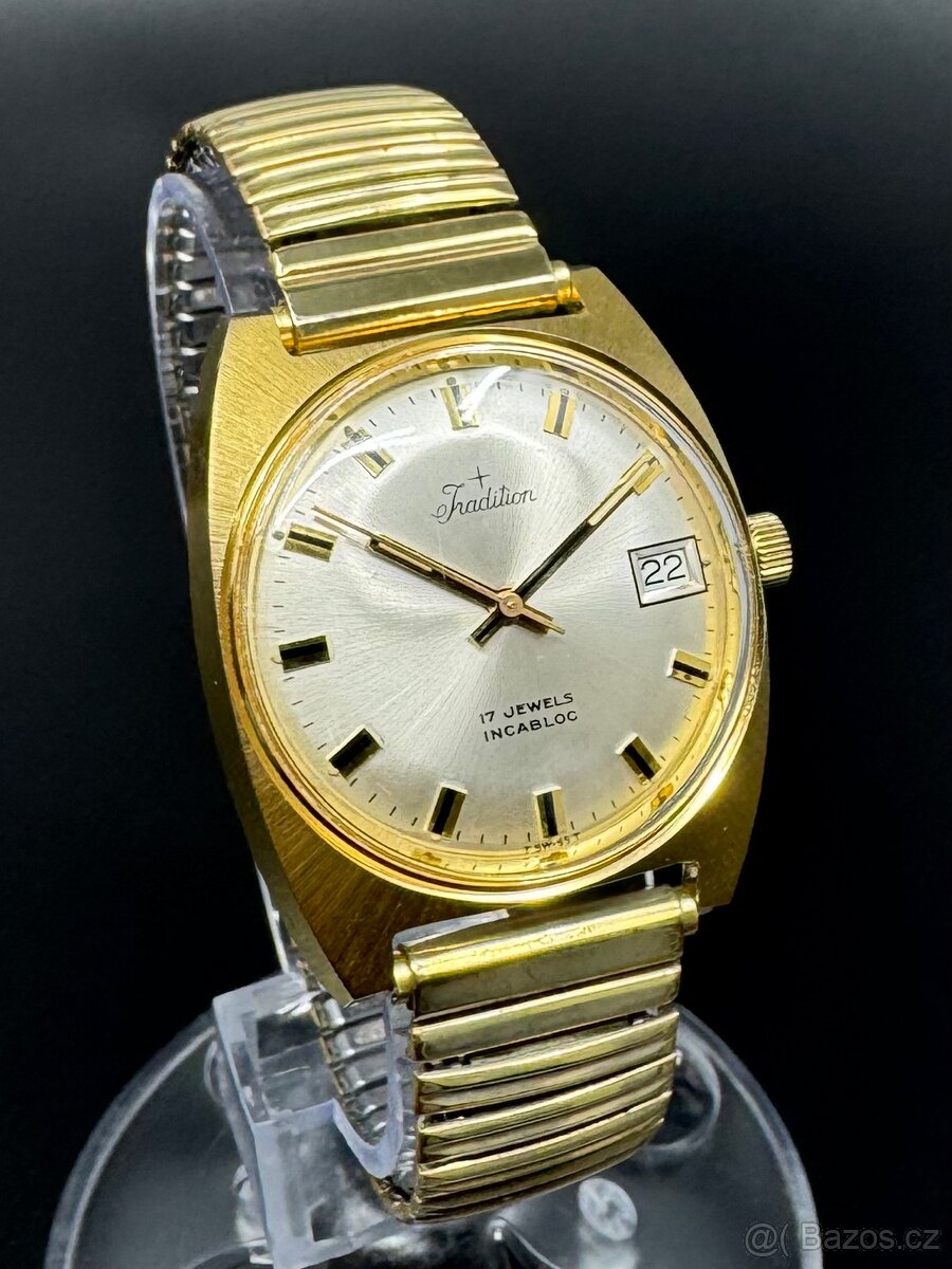 TRADITION SWISS - pozlacené, 17 jewels, TOP - 2