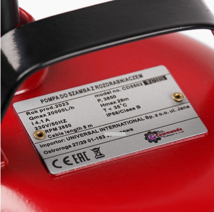 Kalové čerpadlo 3850 W/230 V + 4 koncovky - 2