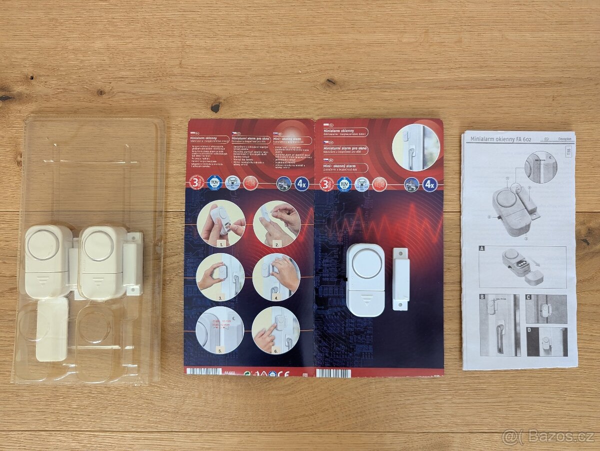 Okenní a dveřní mini alarm (3 kusy) - 2