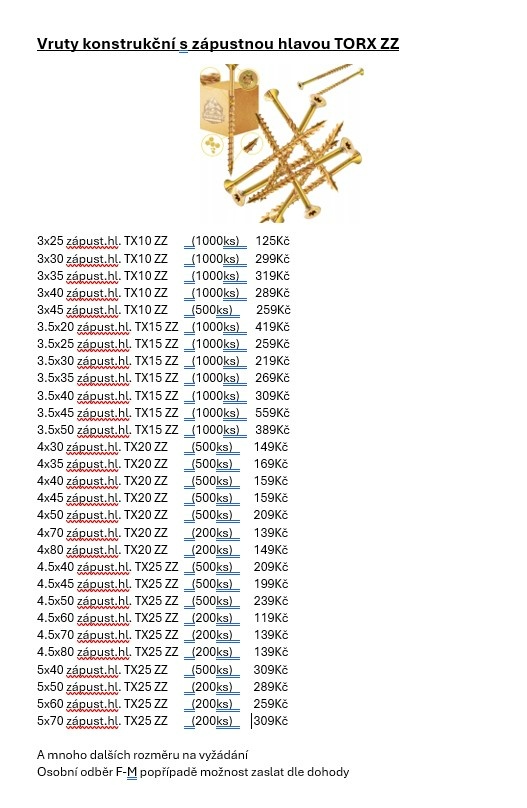 Vruty,šrouby,spojovací materiál - 2