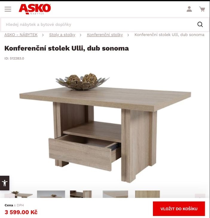 Konferenční stolek Ulli, dub sonoma - 2