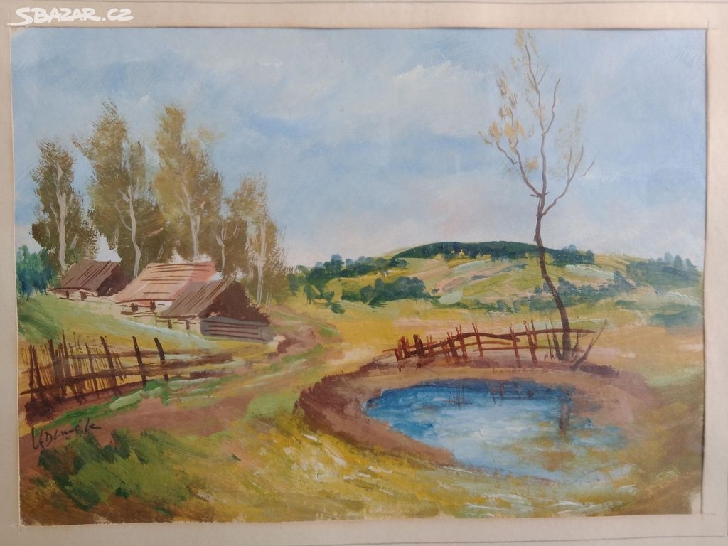 Obraz "Za vesnicí" - Viktor Daněk - 2