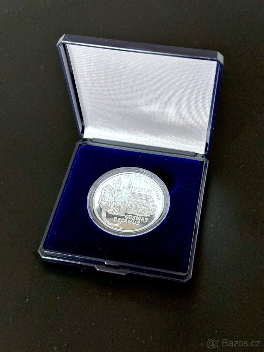 Pamětní stříbrná mince ČNB - kronikář Kosmas, proof (2025) - 2