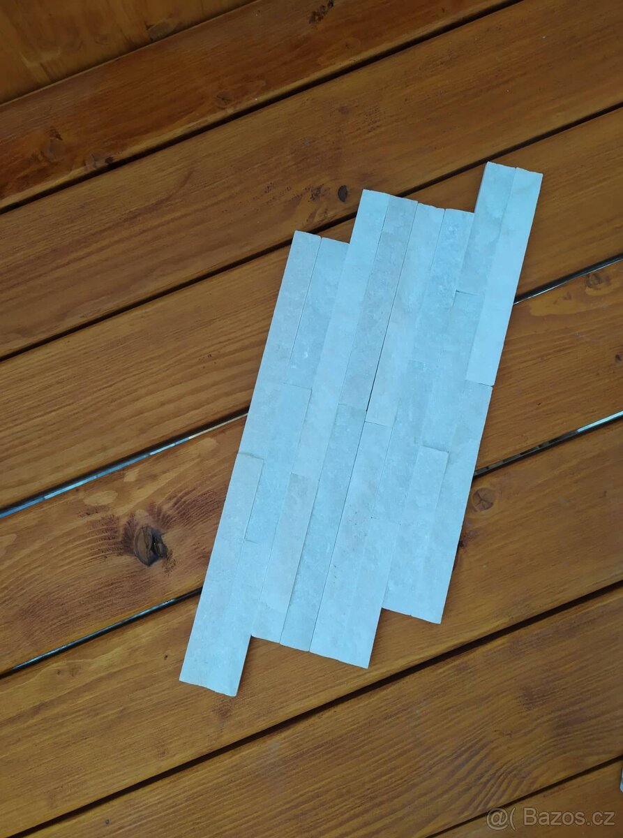 Obklad-přírodní kámen bílý 40x10cm - 2