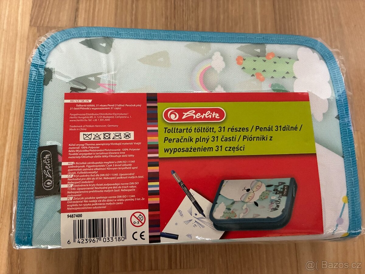 NOVÝ penál Herlitz - VYBAVENÝ 31 ČÁSTÍ - - 2