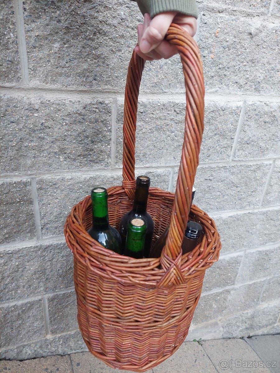 Proutěný košík kulatý - 2