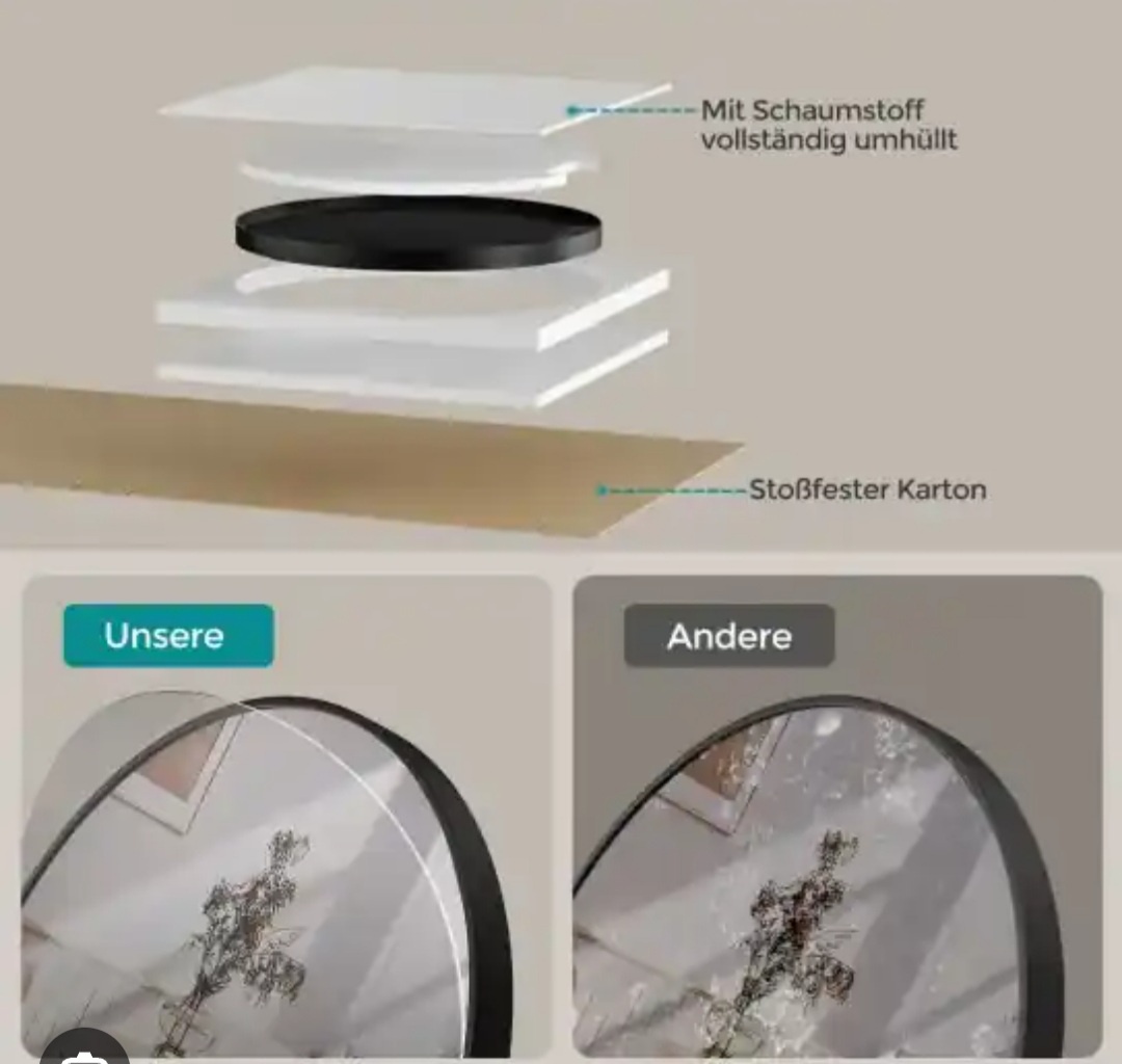 Zrcadlo v černým rámu LWM104B01 - 2