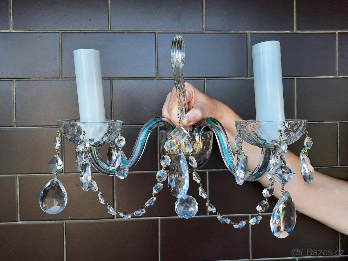 Křišťálová lampička na zed - 2