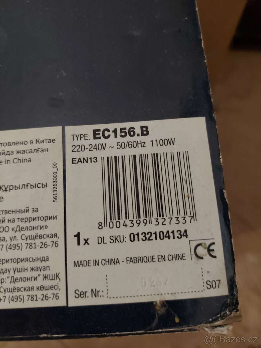 kávovar De'Longhi EC 156.B - 2