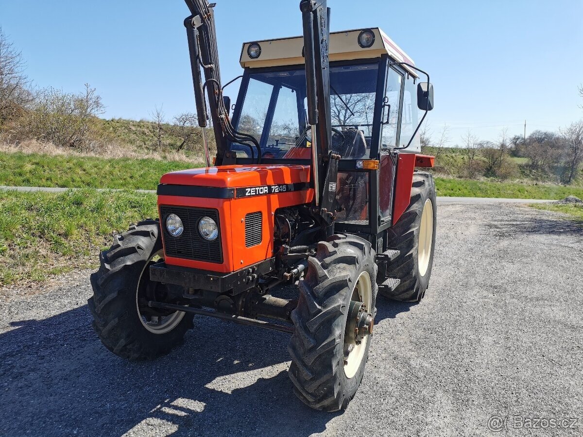 ZETOR 7245 S ČELNÍM NAKLADAČEM A SPZ - 2