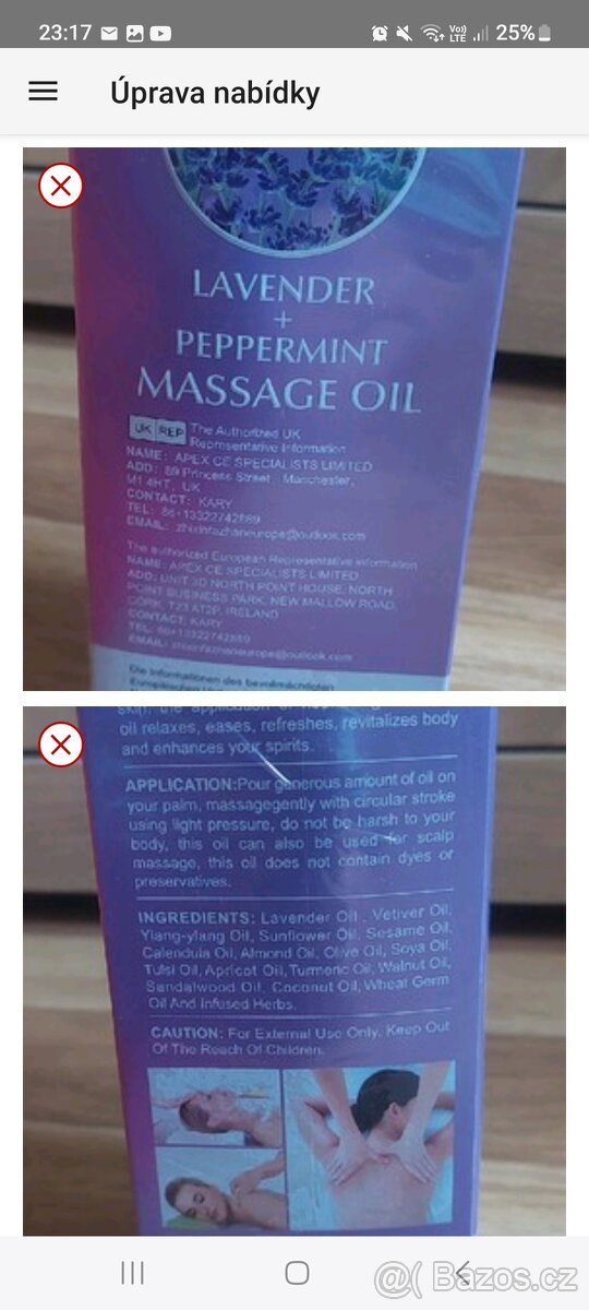 Órmeas Masážní olej s levandulí a mátou - 2