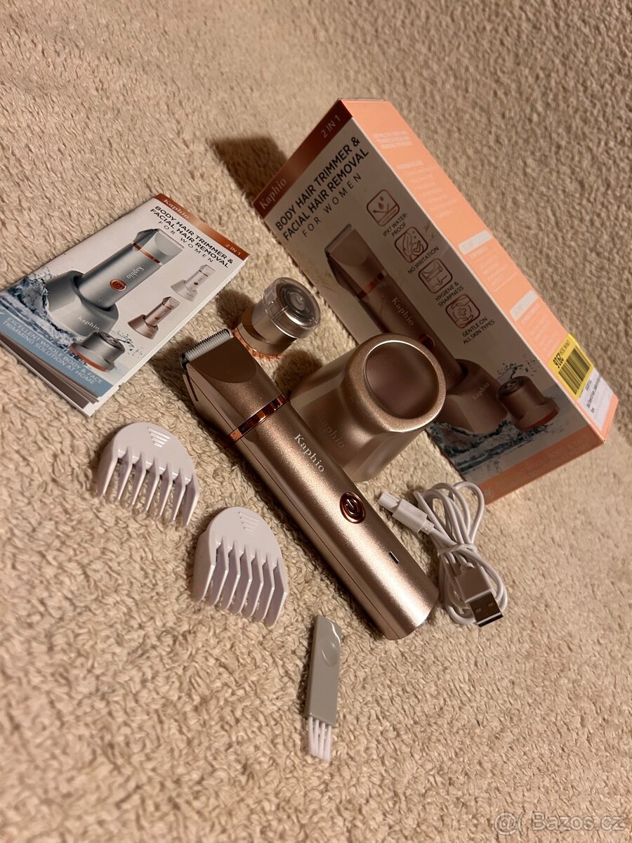 Zastřihávat / odstraňovač chloupků na těle a obličeji Kaphio - 2