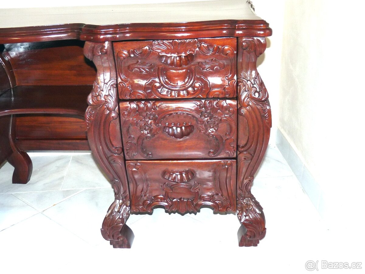 celodřevěný psací stůl - 2