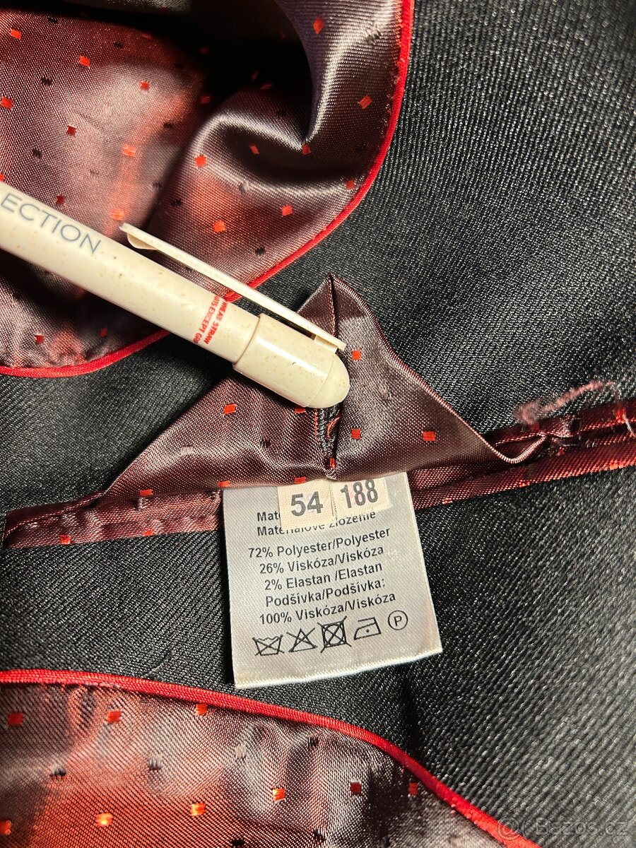 Prodám černý pánský oblek OP Prostějov - 2