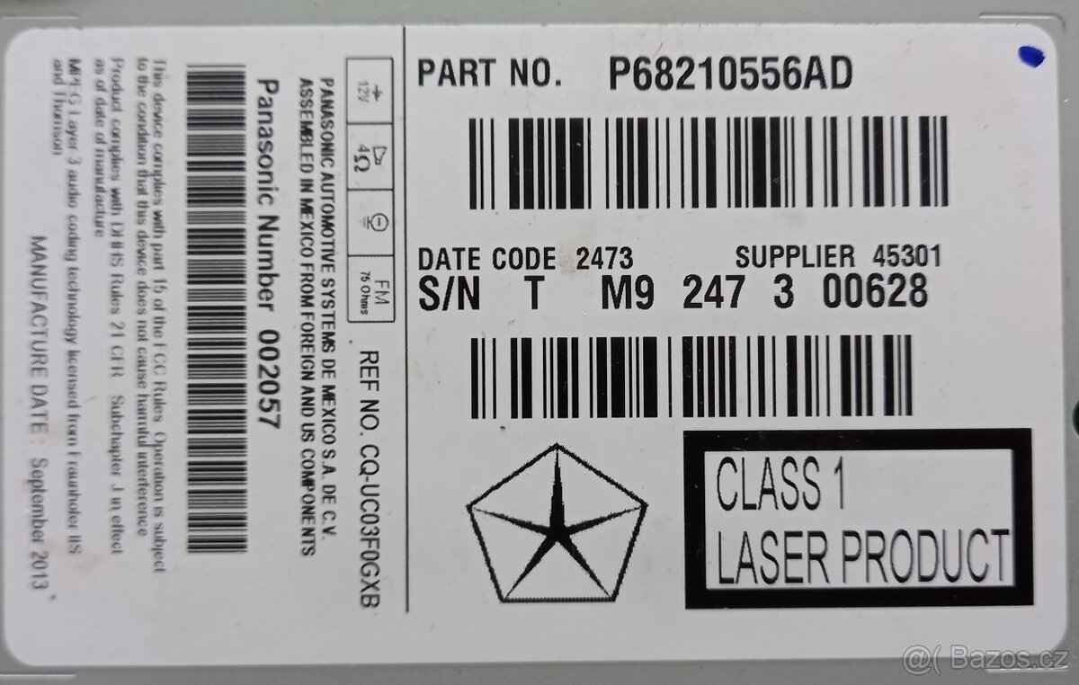 Fiat Freemont 2013 - autorádio s DVD přehrávačem - 2