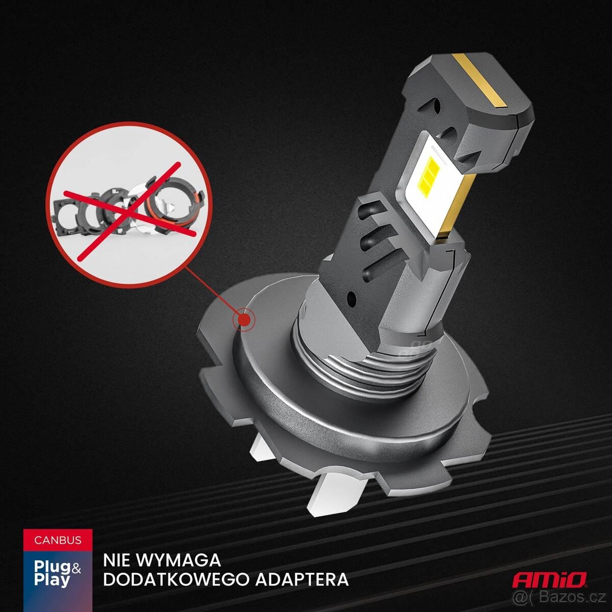 LED žárovky H7 bílá CAN-BUS, 9-18V, 5600LM 2 ks - 2