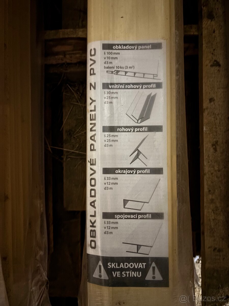 Palubky PVC venkovní - obkladové panely z PVC 27,6m2 - 2