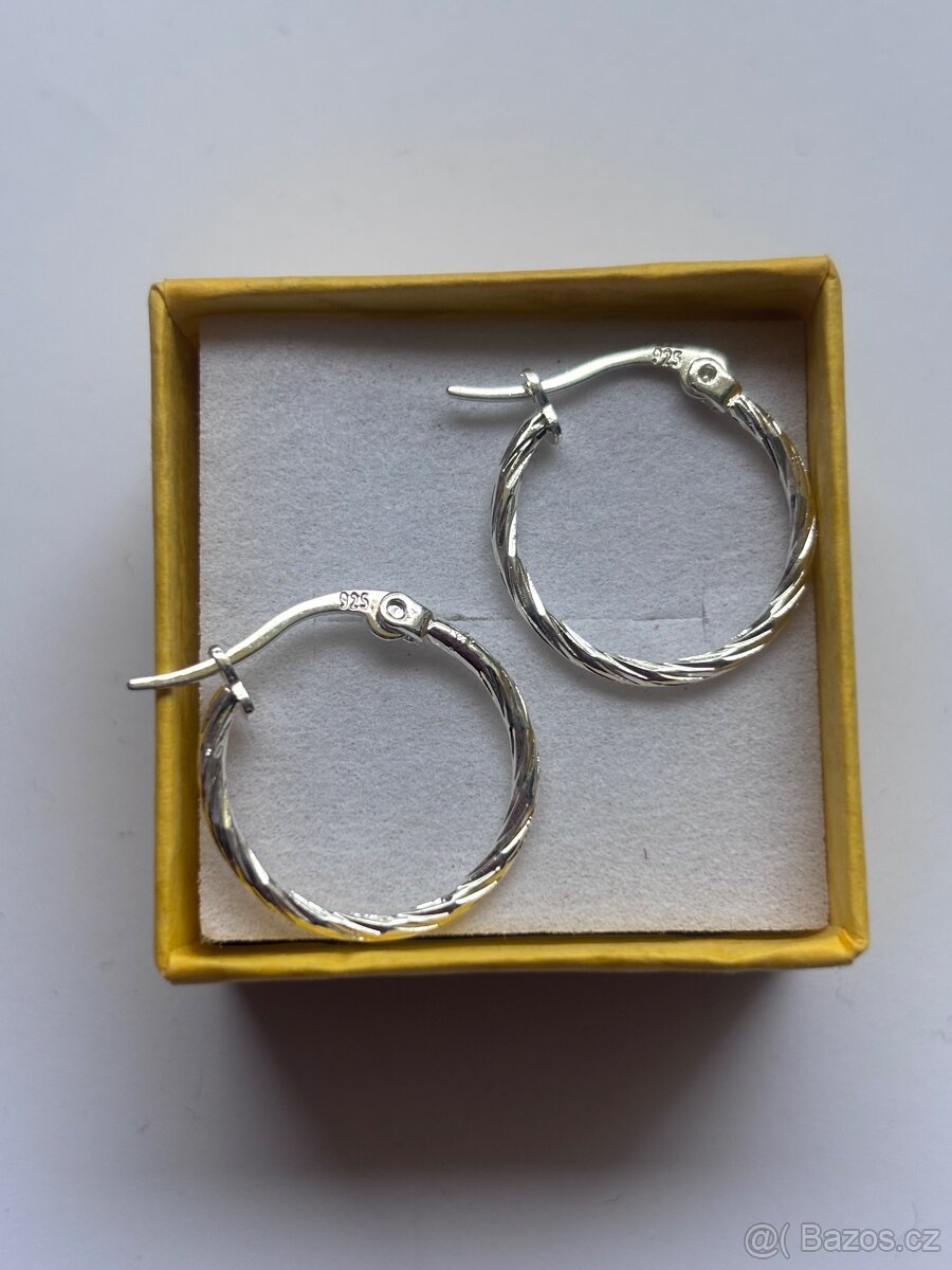 Nové stříbrné náušnice punc 925 - 2