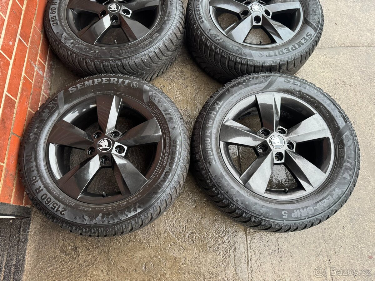 Alu 16" orig. škoda NANUQ BLACK , zimní 85%, KaroQ TOP - 2