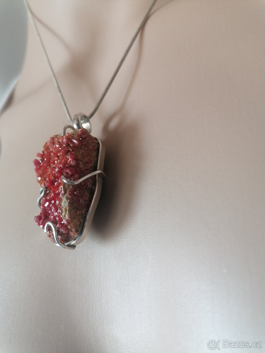 Nový přívěsek vanadinit ve stříbře - 2